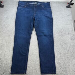 Carhartt Mens 42x33 Force Low Rise Straight Fit Taper Dark Wash Denim Jeans